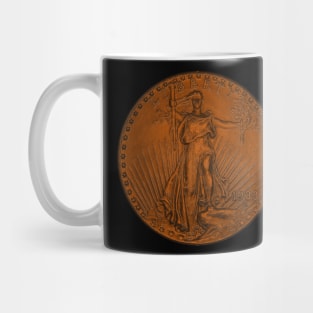 USA Liberty 1933 Coin in Orange Mug